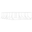 vidaXL Heavy Duty Galvanized Steel Outdoor Dog Kennel in Silver