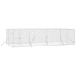 vidaXL Galvanized steel Outdoor Dog Kennel in Silver