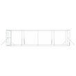 vidaXL Galvanized steel Outdoor Dog Kennel in Silver
