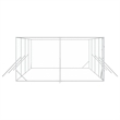 vidaXL Galvanized steel Outdoor Dog Kennel in Silver