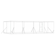 vidaXL Galvanized steel Outdoor Dog Kennel in Silver