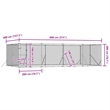 vidaXL Galvanized steel Outdoor Dog Kennel in Silver