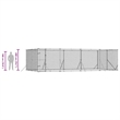 vidaXL Galvanized steel Outdoor Dog Kennel in Silver