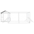vidaXL Galvanized steel Outdoor Dog Kennel in Silver