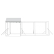 vidaXL Galvanized steel Outdoor Dog Kennel in Silver