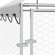 vidaXL Galvanized steel Outdoor Dog Kennel in Silver