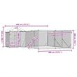 vidaXL Galvanized steel Outdoor Dog Kennel in Silver