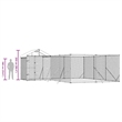 vidaXL Galvanized steel Outdoor Dog Kennel in Silver