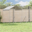 vidaXL Galvanized steel Outdoor Dog Kennel in Silver