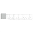 vidaXL Galvanized steel Outdoor Dog Kennel in Silver