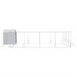 vidaXL Galvanized steel Outdoor Dog Kennel in Silver