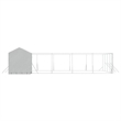vidaXL Galvanized steel Outdoor Dog Kennel in Silver