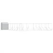 vidaXL Galvanized steel Outdoor Dog Kennel in Silver