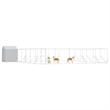 vidaXL Galvanized steel Outdoor Dog Kennel in Silver