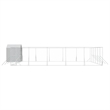 vidaXL Galvanized steel Outdoor Dog Kennel in Silver