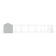 vidaXL Galvanized steel Outdoor Dog Kennel in Silver