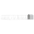 vidaXL Galvanized steel Outdoor Dog Kennel in Silver