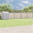 vidaXL Galvanized steel Outdoor Dog Kennel in Silver