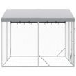 vidaXL Galvanized steel Outdoor Dog Kennel in Silver