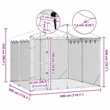 vidaXL Galvanized steel Outdoor Dog Kennel in Silver