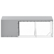 vidaXL Galvanized steel Outdoor Dog Kennel in Silver