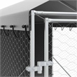vidaXL Galvanized steel Outdoor Dog Kennel in Silver