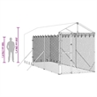 vidaXL Galvanized steel Outdoor Dog Kennel in Silver