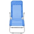 vidaXL Powder-Coated Steel Sun Lounger in Blue (Set of 2)