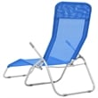 vidaXL Powder-Coated Steel Sun Lounger in Blue (Set of 2)