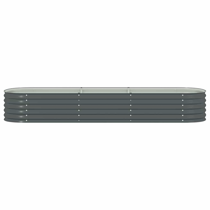 vidaXL Large Galvanized Steel Raised Garden Bed in Gray