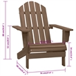 vidaXL Hardwood Medium Durable Vintage Garden Chair in Brown