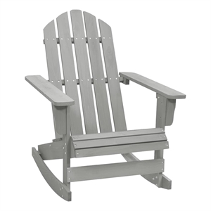 vidaXL Hardwood Standard Durable Garden Rocking Chair in Gray