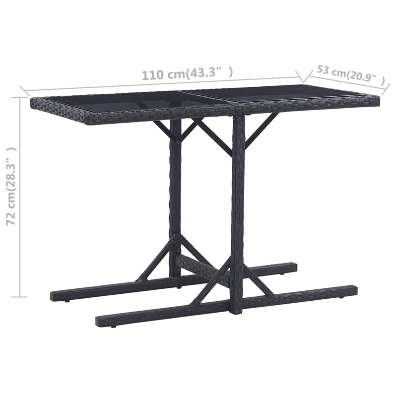 vidaXL Outdoor Table in Black
