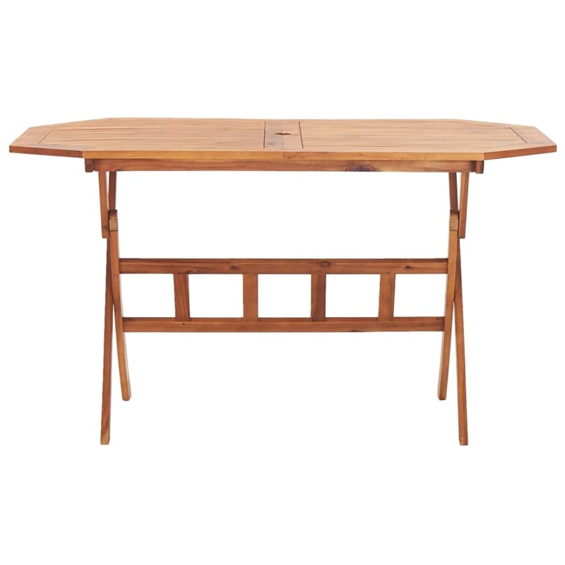 vidaXL Acacia Wood Garden Table in Brown
