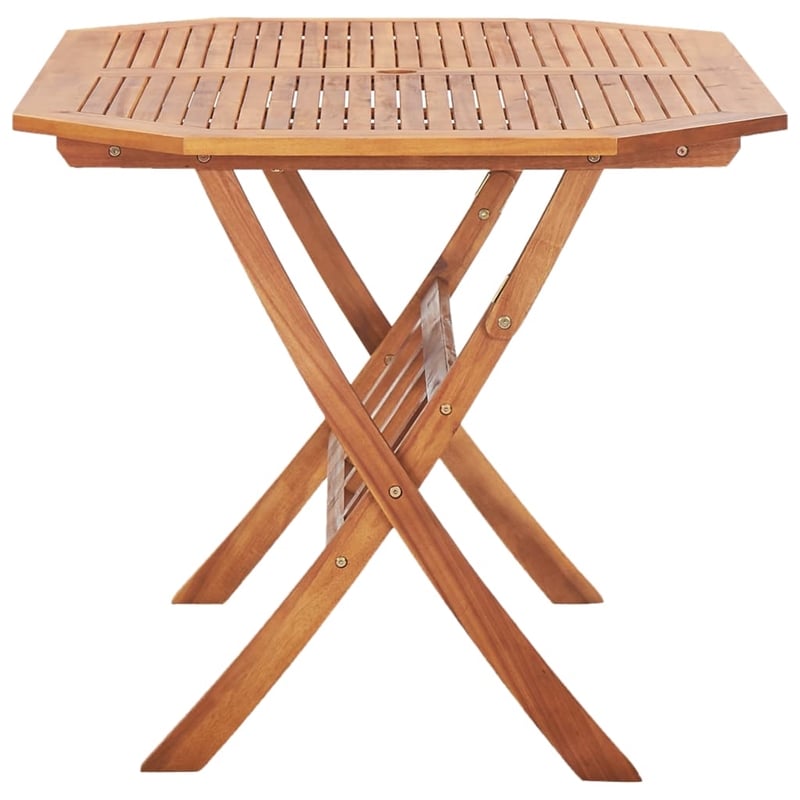 vidaXL Acacia Wood Garden Table in Brown