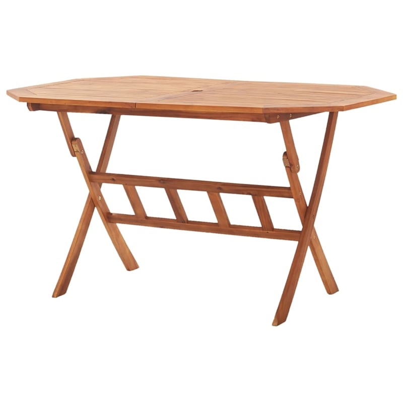 vidaXL Acacia Wood Garden Table in Brown