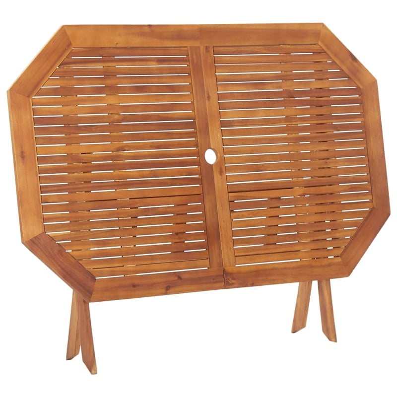 vidaXL Acacia Wood Garden Table in Brown