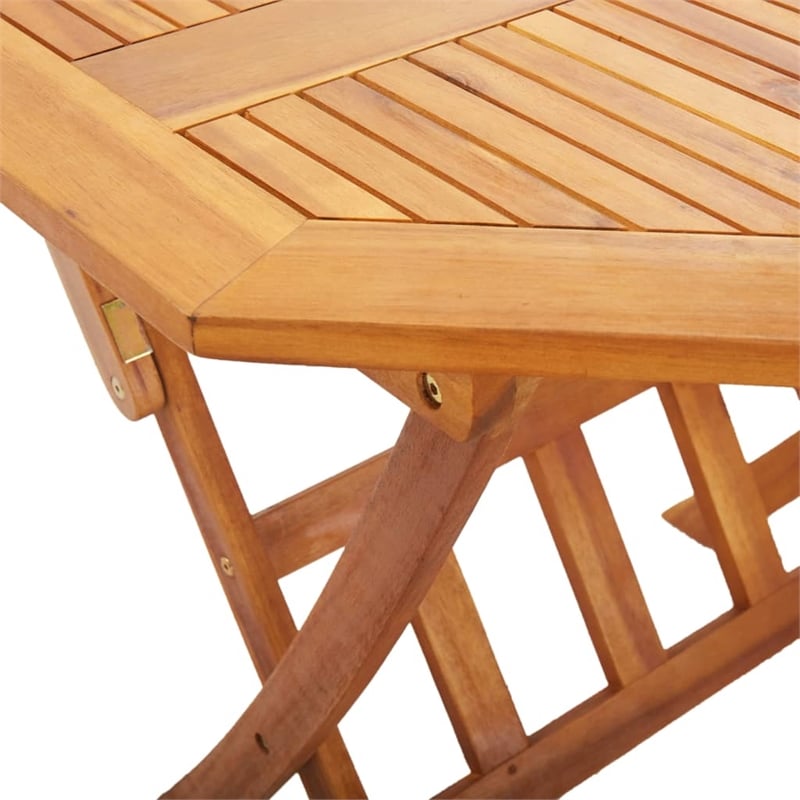 vidaXL Acacia Wood Garden Table in Brown