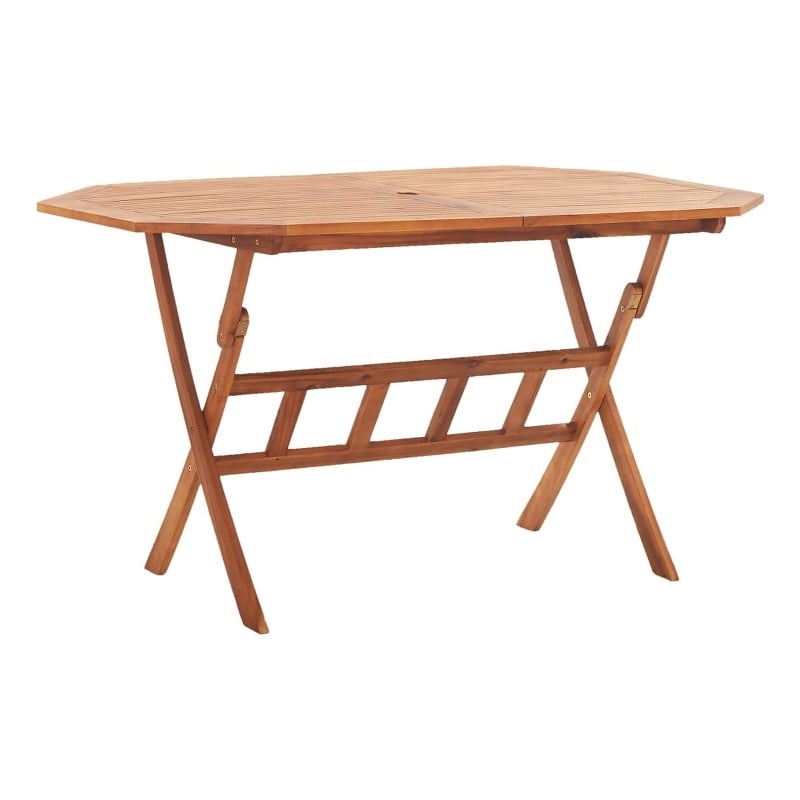 vidaXL Acacia Wood Garden Table in Brown