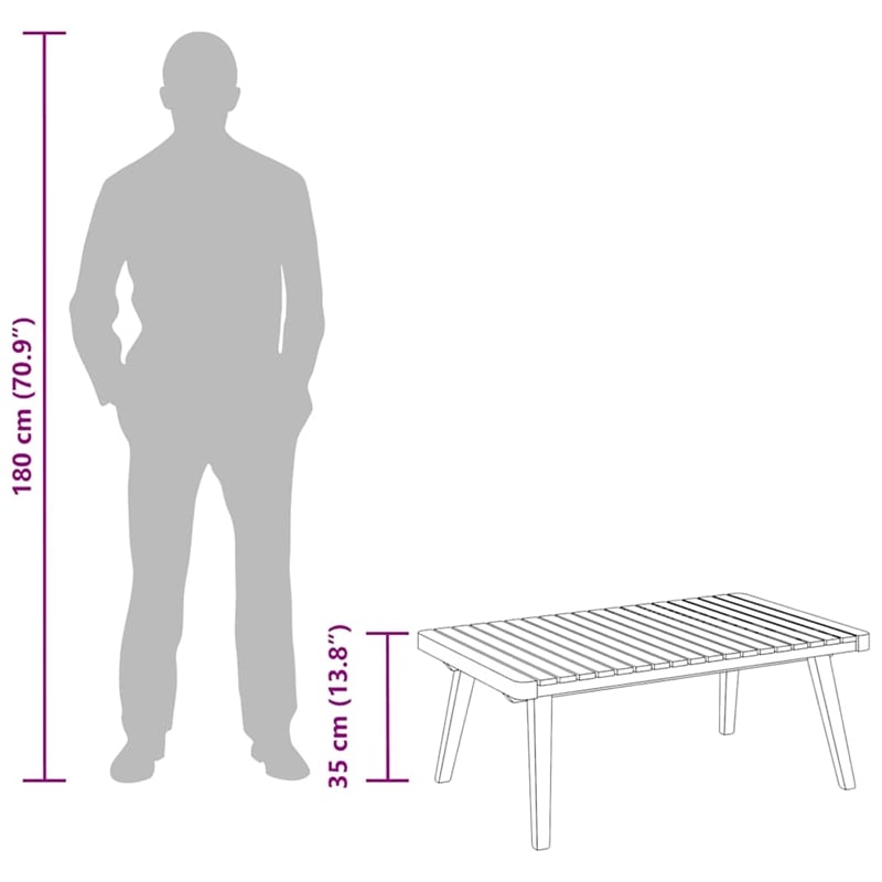 vidaXL Acacia Wood Coffee Table