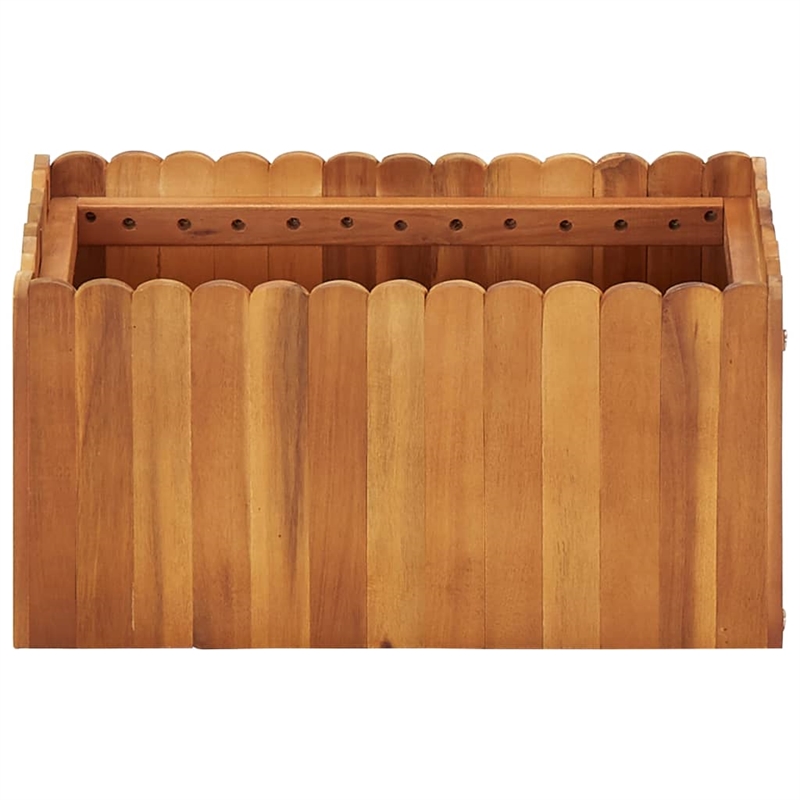 vidaXL Solid Acacia Wood Raised Garden Bed in Natural
