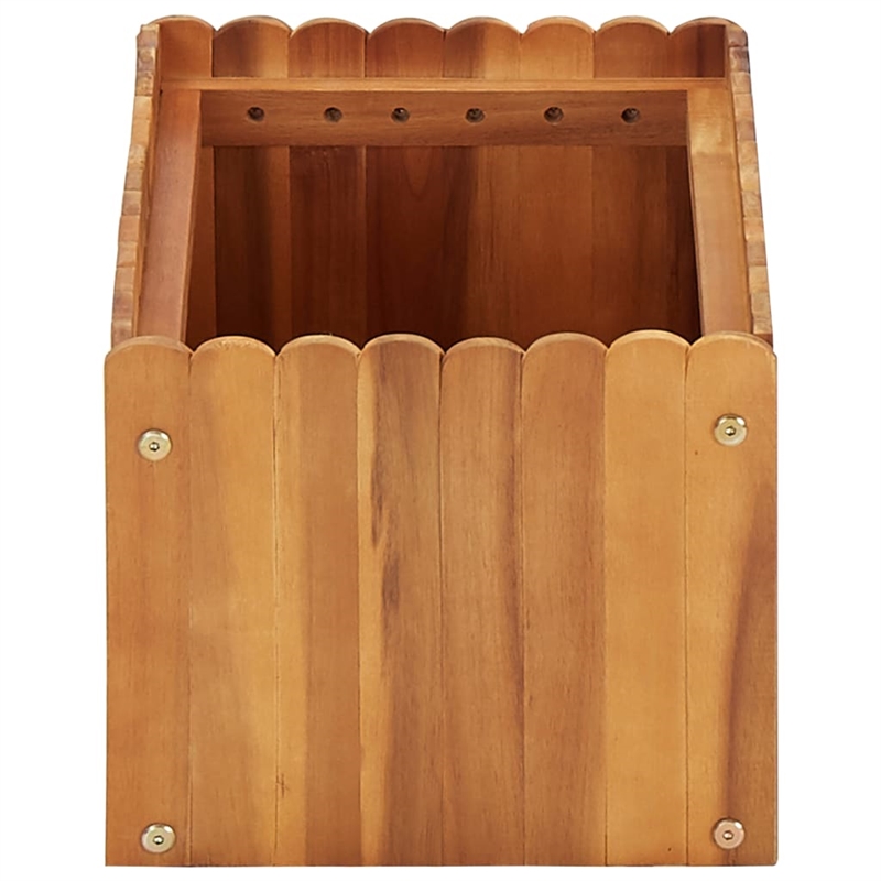 vidaXL Solid Acacia Wood Raised Garden Bed in Natural
