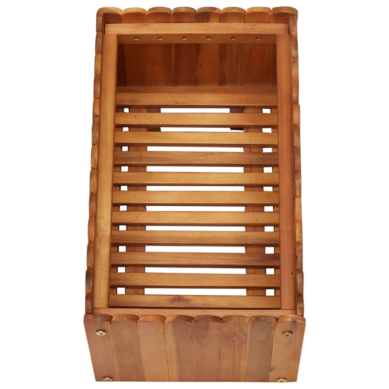 vidaXL Solid Acacia Wood Raised Garden Bed in Natural