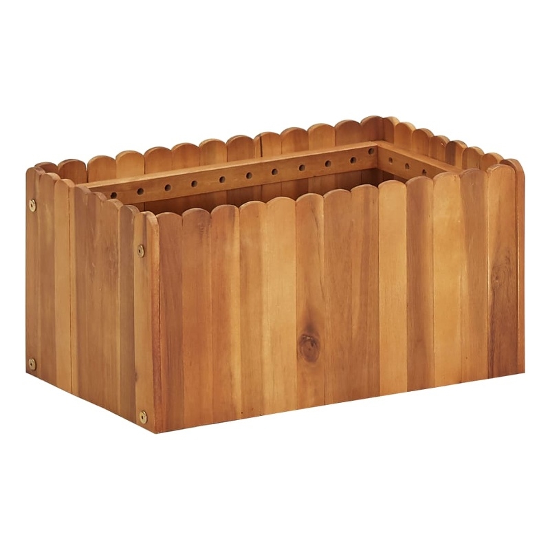 vidaXL Solid Acacia Wood Raised Garden Bed in Natural