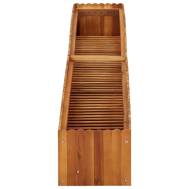 vidaXL Solid Acacia Wood Raised Garden Bed in Natural