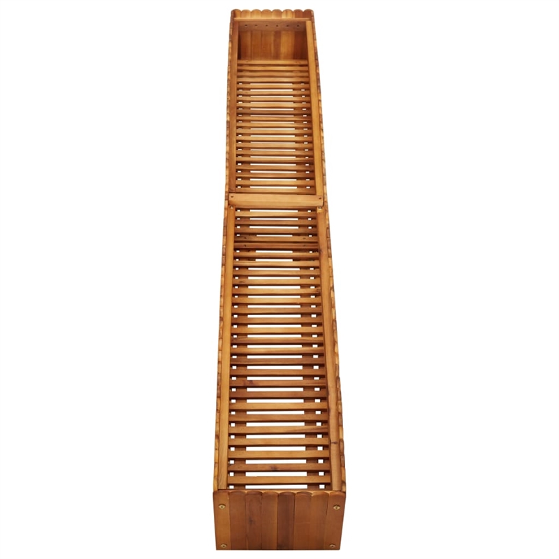 vidaXL Solid Acacia Wood Raised Garden Bed in Natural
