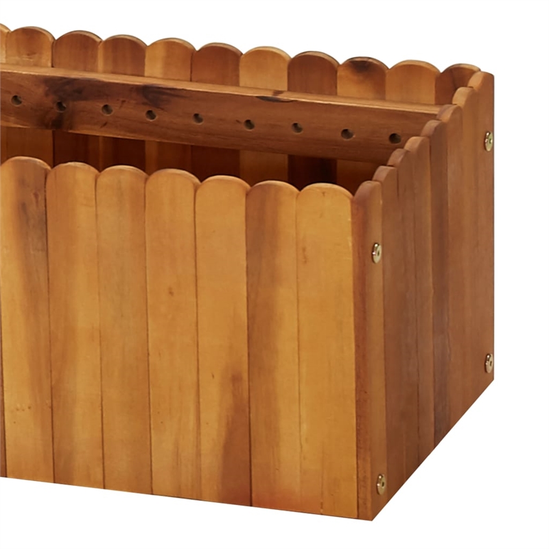 vidaXL Solid Acacia Wood Raised Garden Bed in Natural