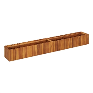 vidaXL Solid Acacia Wood Raised Garden Bed in Natural