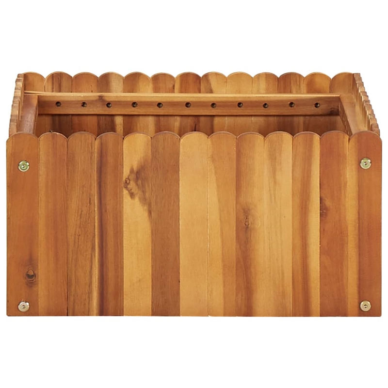 vidaXL Medium Solid Acacia Wood Raised Garden Bed in Natural