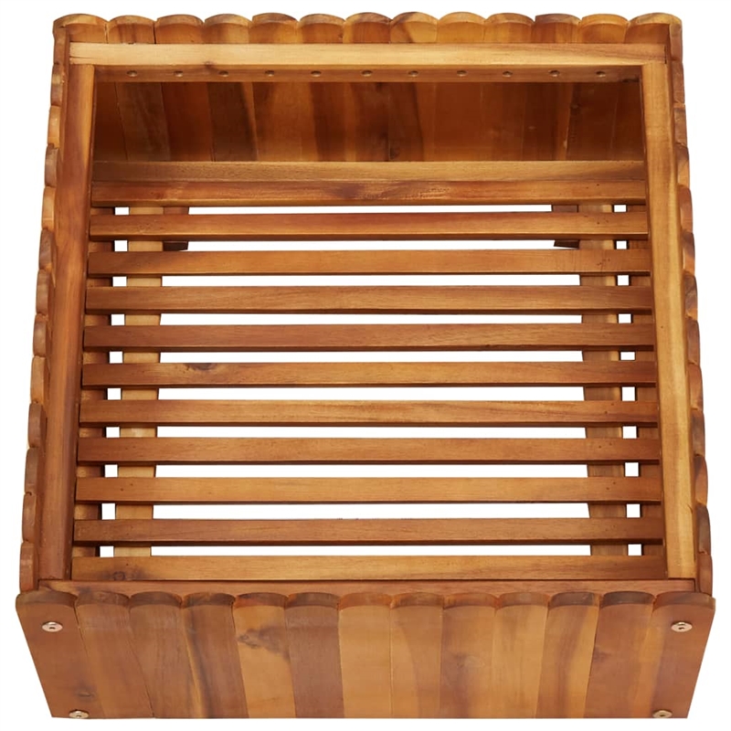 vidaXL Medium Solid Acacia Wood Raised Garden Bed in Natural